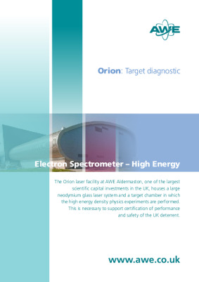 Orion – Electron Spectrometer – High Energy