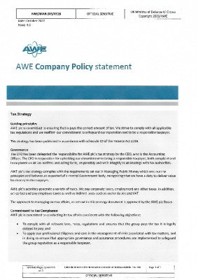 AWE plc Tax Strategy FY23