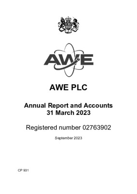 AWE plc Annual Report and Accounts 31 March 2023