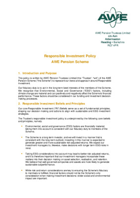 Responsible Investment policy – June 2024