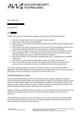 FOI Request – Project Mensa & ATC