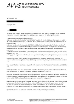 FOI Request – Question on archive