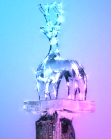 Nanoscribed reindeer using two-photon Polymerisation