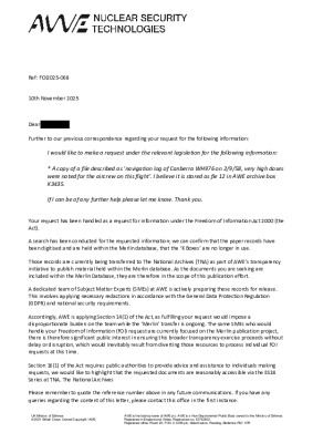 FOI Request – File 12 from Archive box K3435