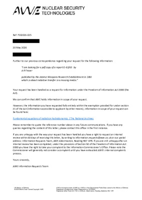 FOI Request – O Report 82 65